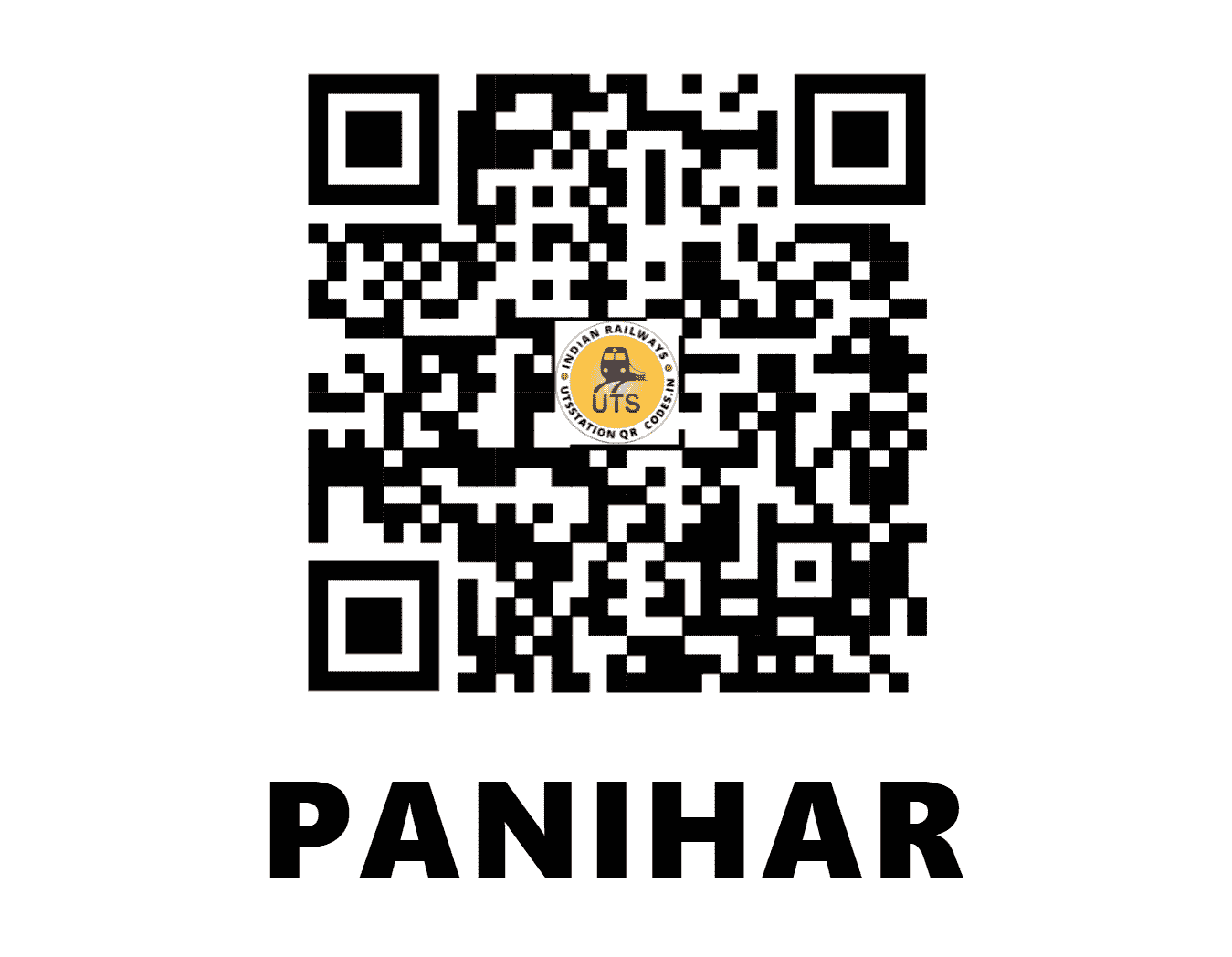 UTS QR Code for PANIHAR - PNHR - WC (MADHYA PRADESH)